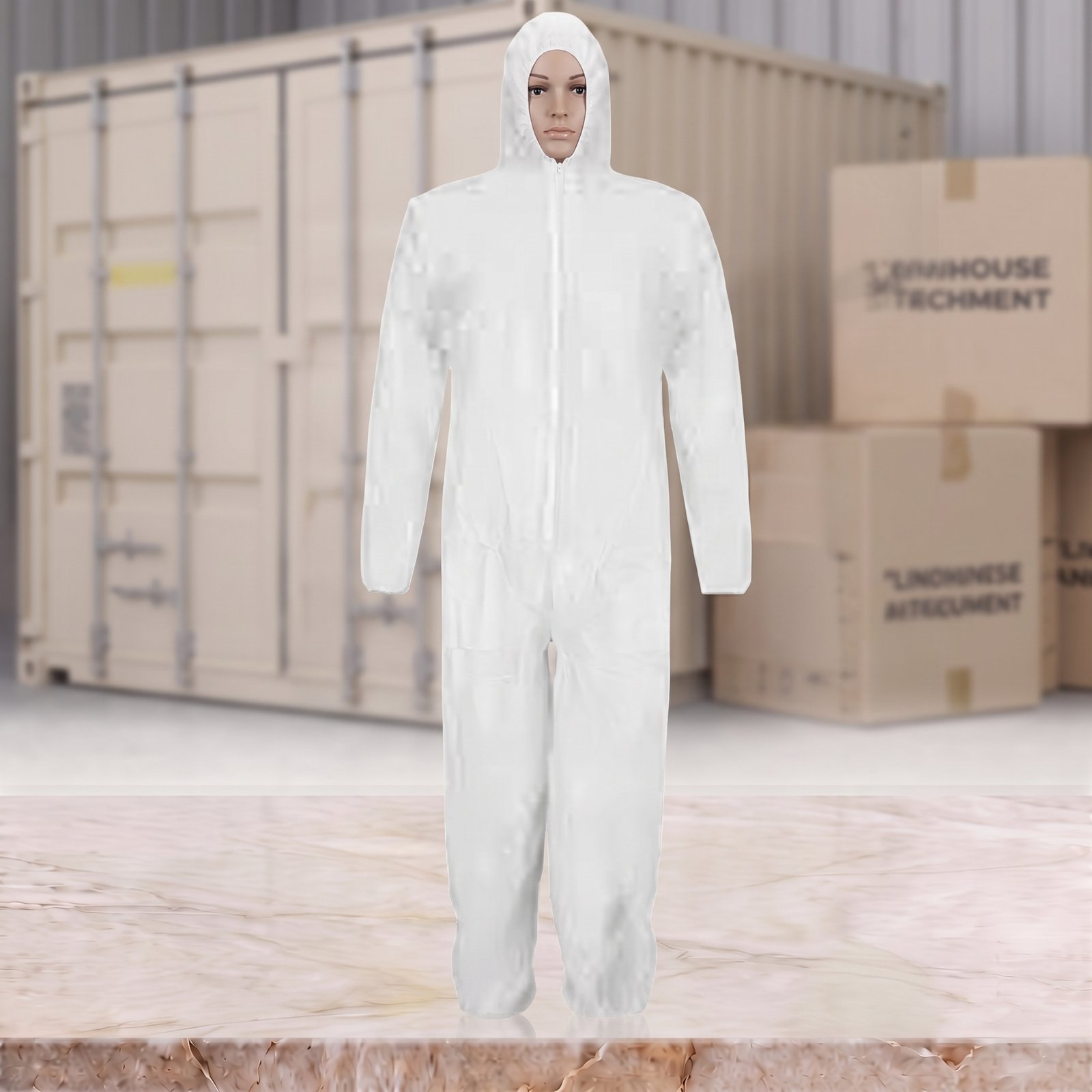 Combinaison jetable blanche